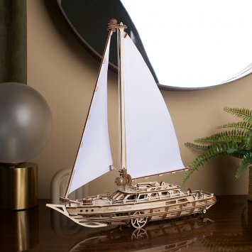 Maquette bois : voilier de rêve