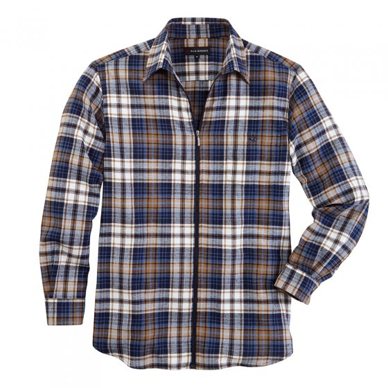 Chemise de flanelle zippée 