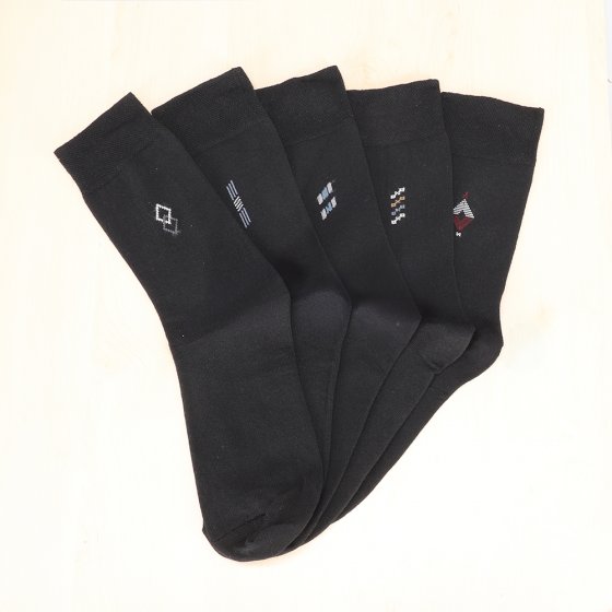 Baumwollsocken mit Schaftmotiv 5er-Pack 