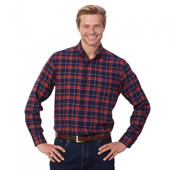 Baumwoll-Flanellhemd, SET 3XL | Blau-Rot#Blau-Grün