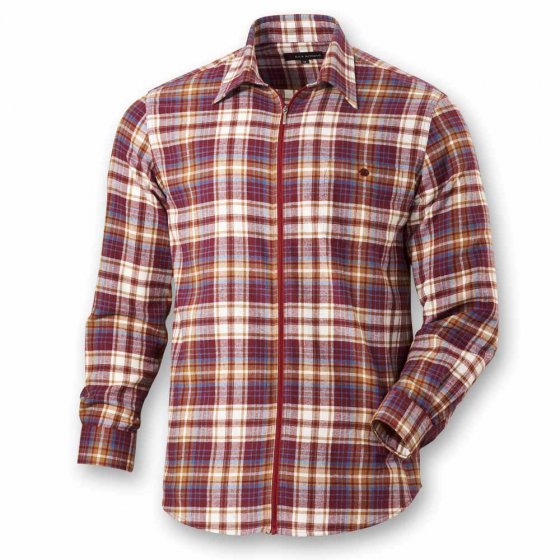 Chemise de flanelle zippée 