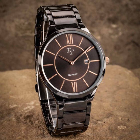 VOTRE CADEAU : LA MONTRE ULTRAPLATE POUR HOMME « ONYX » 